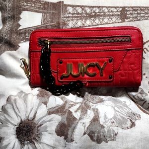 Juicy Couture Red Wallet with Black Chain